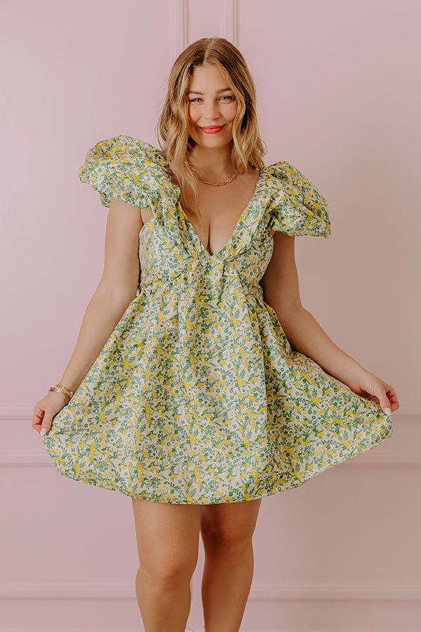 Bloom With A View Mini Dress-Beginning Fashion