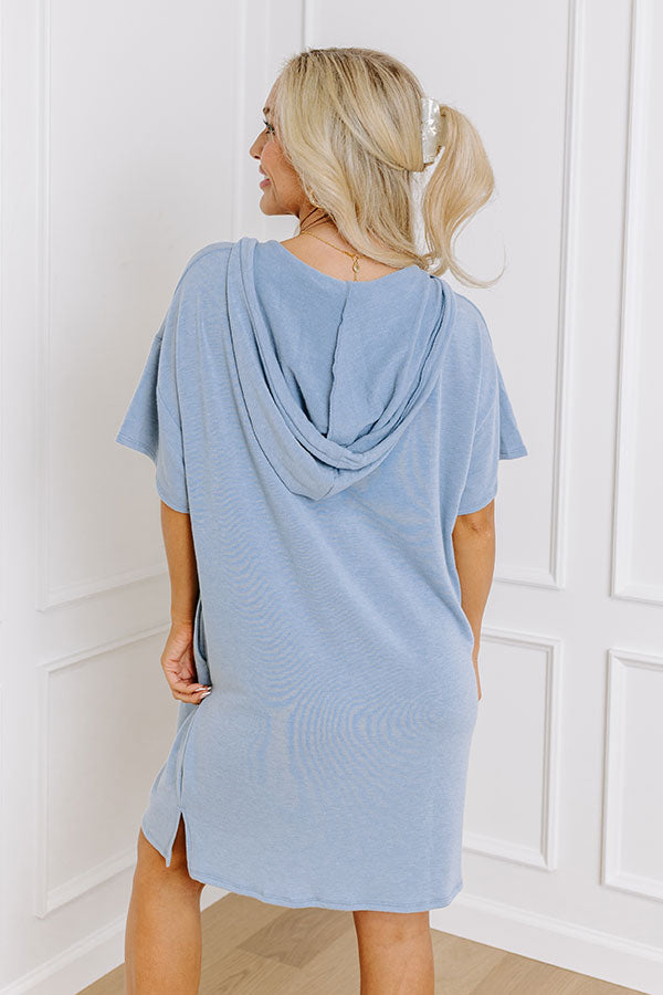 Calm And Centered Shift Dress In Airy Blue-Beginning Fashion