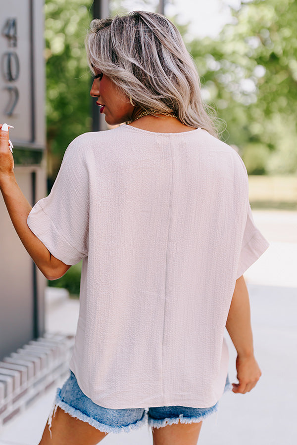 Blissful Blessings Shift Top In Birch-Beginning Fashion