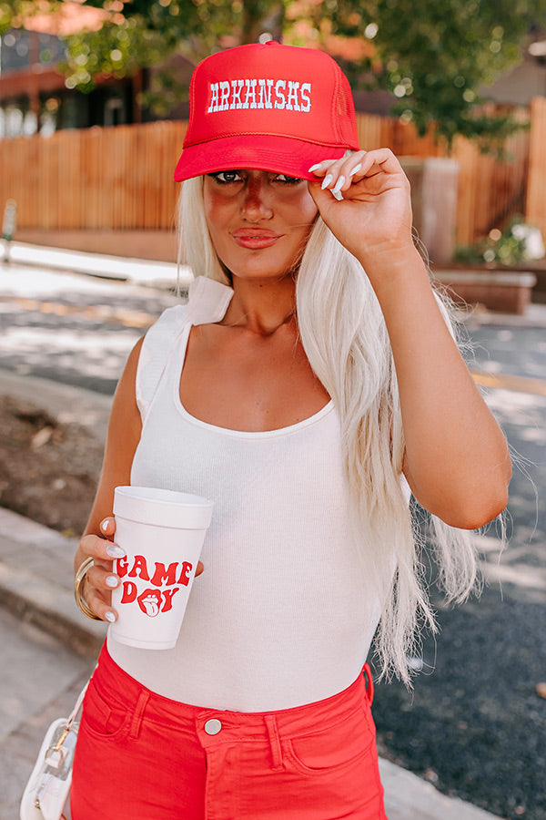 Arkansas Embroidered Trucker Hat-Beginning Fashion