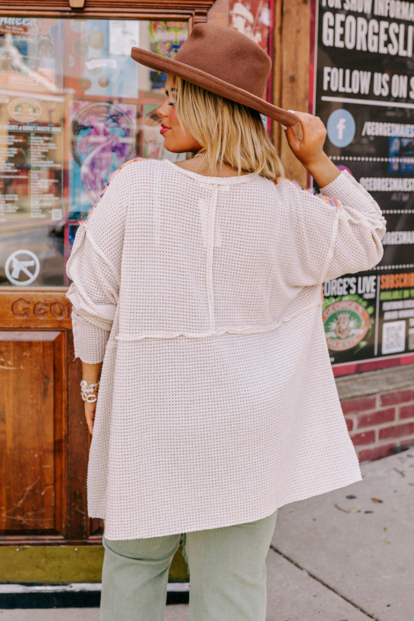 Boho Flow Knit Tunic Curves-Beginning Fashion