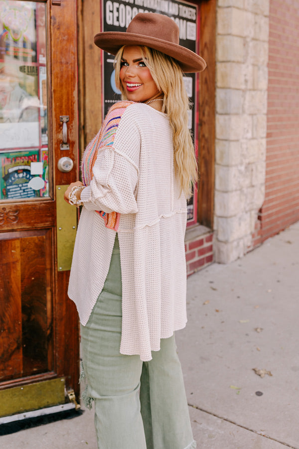 Boho Flow Knit Tunic Curves-Beginning Fashion