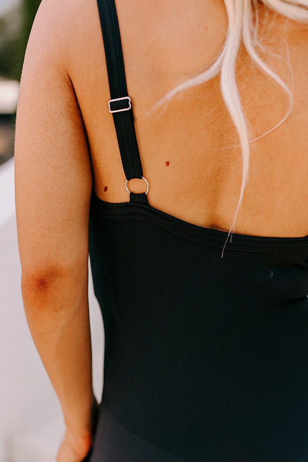 Barre Above The Rest Romper In Black-Beginning Fashion