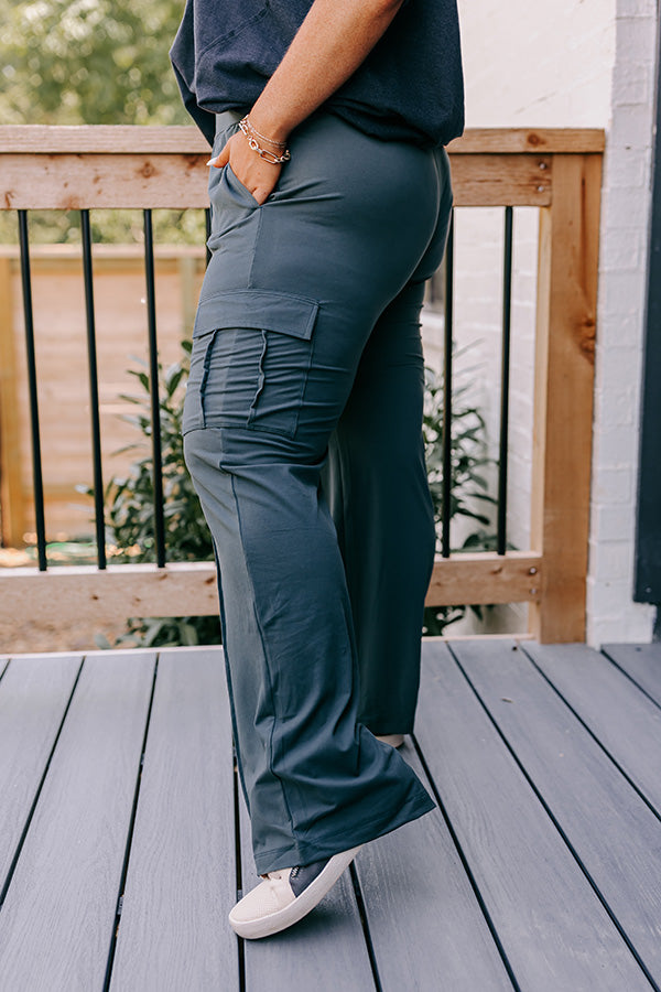 Go The Extra Mile High Waist Butter Soft Pants In Light Forest Curves-Beginning Fashion