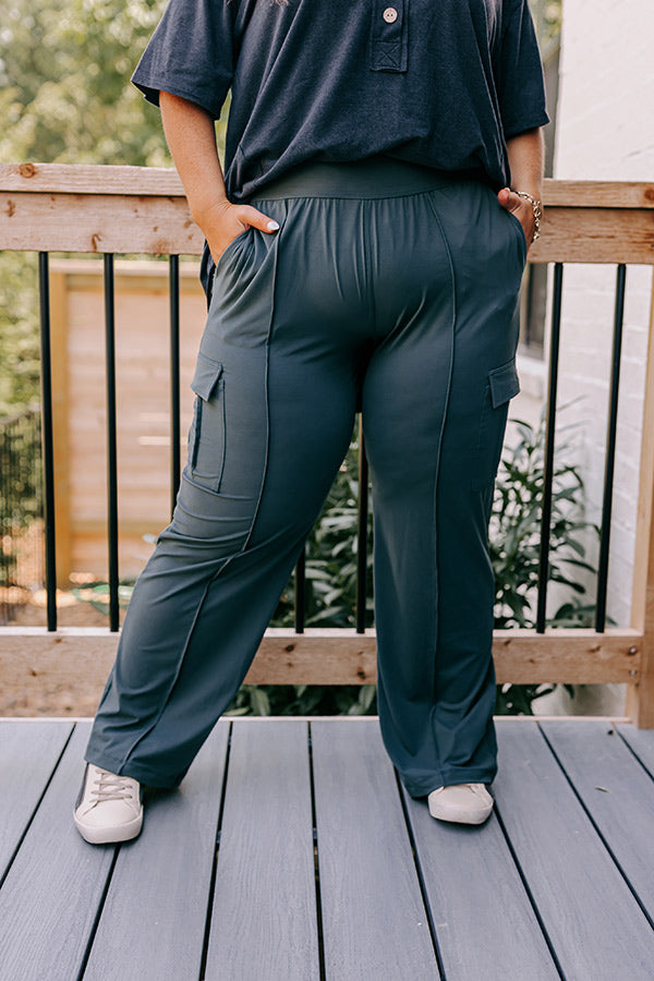 Go The Extra Mile High Waist Butter Soft Pants In Light Forest Curves-Beginning Fashion