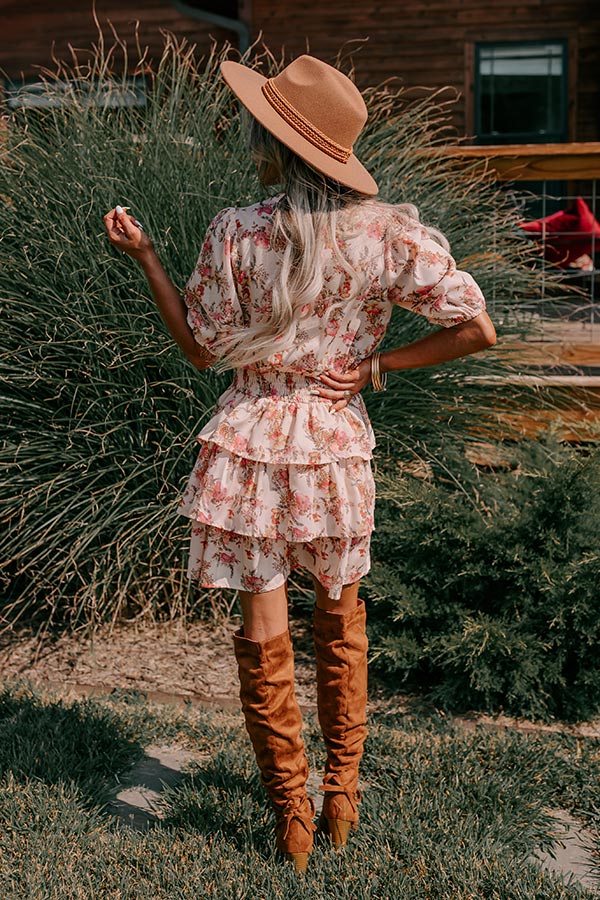 Feel The Romance Floral Mini Dress-Beginning Fashion