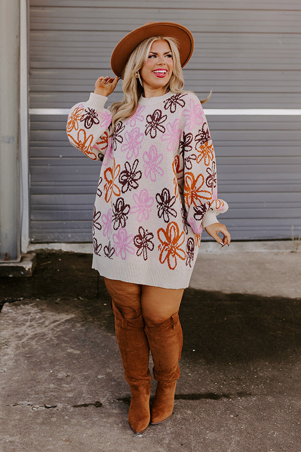 Crisp Fall Sweater Dress Curves-Beginning Fashion