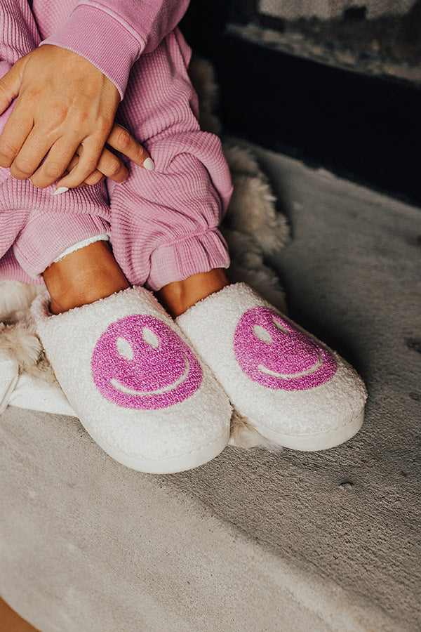 Happy Haven Sherpa Slipper In Orchid-Beginning Fashion