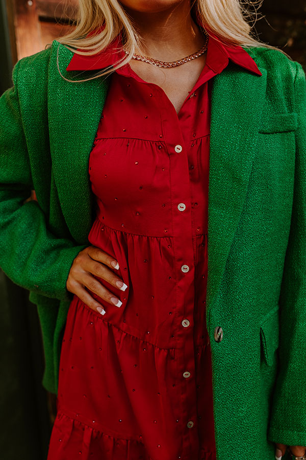 Bring The Sparkle Satin Mini Dress in Wine-Beginning Fashion