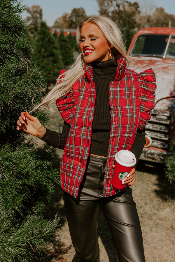 Finding Inner Peace Plaid Vest-Beginning Fashion