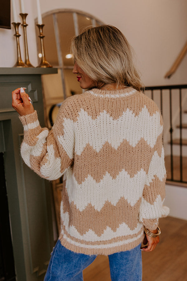 Going Out For Coffee Knit Sweater-Beginning Fashion