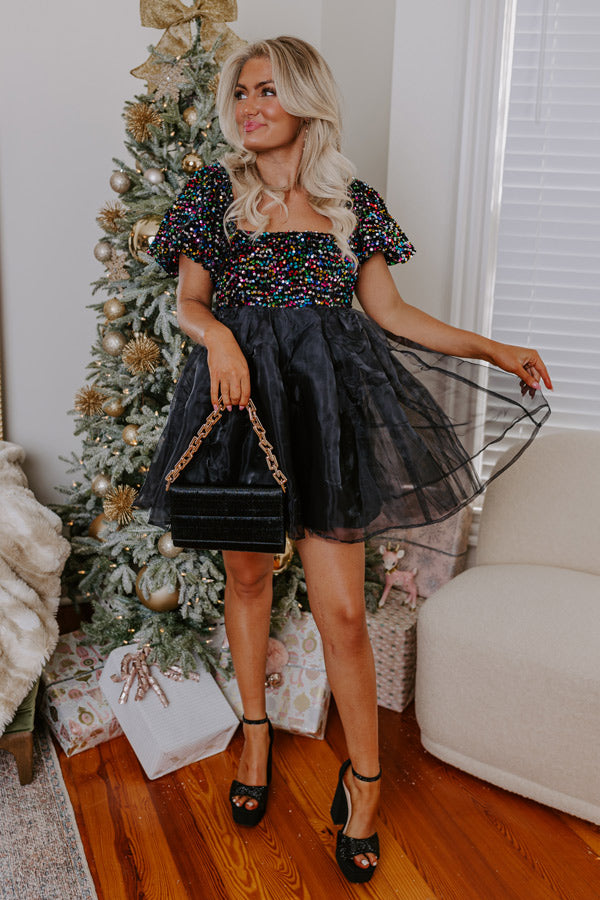 Cocktail Hour Organza Mini Dress-Beginning Fashion