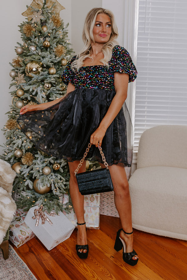 Cocktail Hour Organza Mini Dress-Beginning Fashion