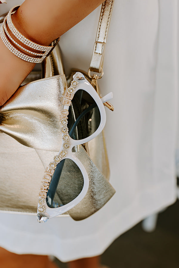 Bride To Be Embellished Cat Eye Sunglasses-Beginning Fashion