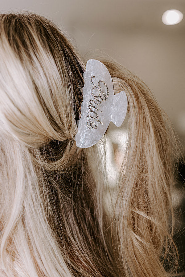 Bride Embellished Hair Claw Clip-Beginning Fashion