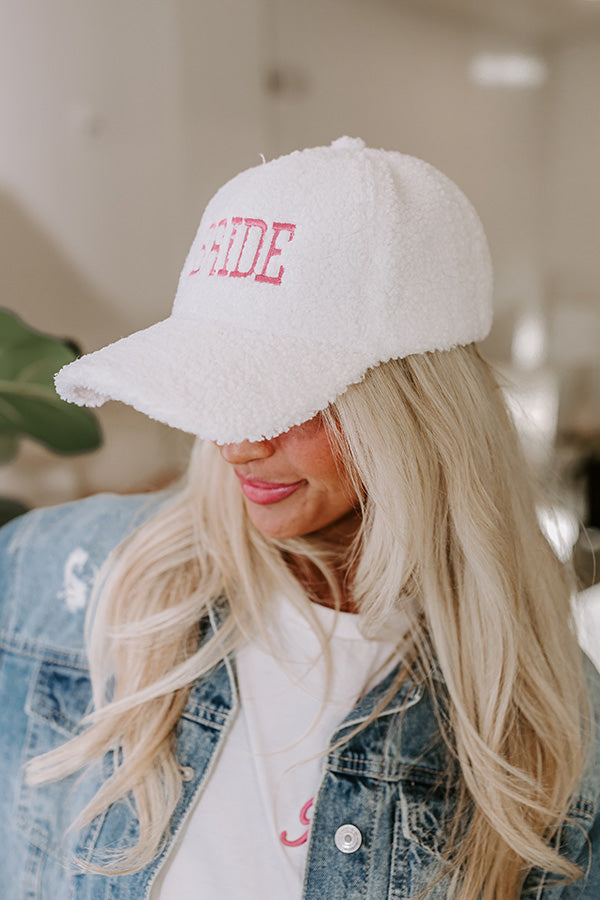 Bride Embroidered Sherpa Baseball Cap-Beginning Fashion