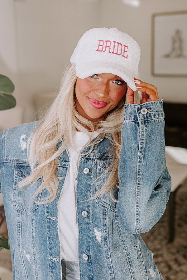 Bride Embroidered Sherpa Baseball Cap-Beginning Fashion