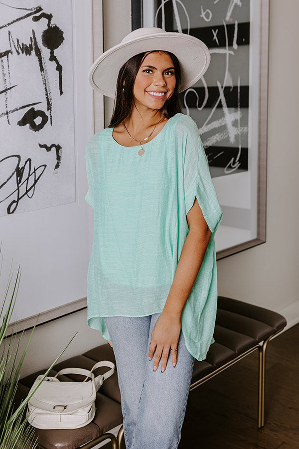 Grateful Life Shift Top In Mint-Beginning Fashion