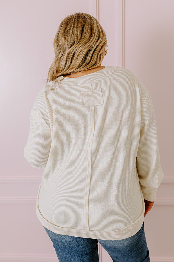 Boardwalk Babe Shift Top in Cream Curves-Beginning Fashion