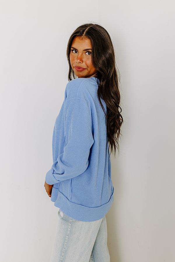 Boardwalk Babe Shift Top in Sky Blue-Beginning Fashion