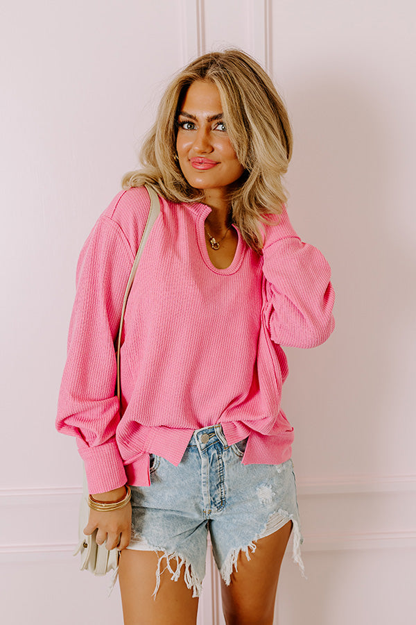 Boardwalk Babe Shift Top in Pink-Beginning Fashion
