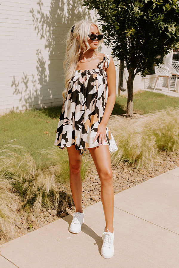 Bloom With A View Romper In Black-Beginning Fashion