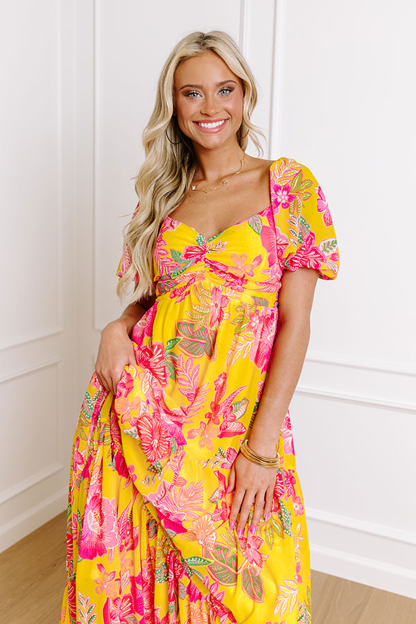 Boho Chic Floral Maxi Dress-Beginning Fashion