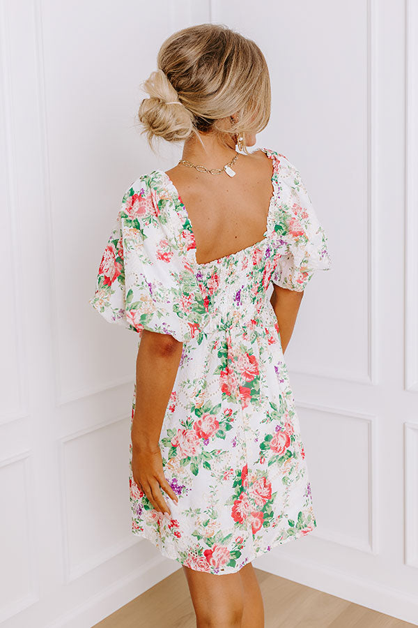 Garden Bliss Eyelet Mini Dress-Beginning Fashion