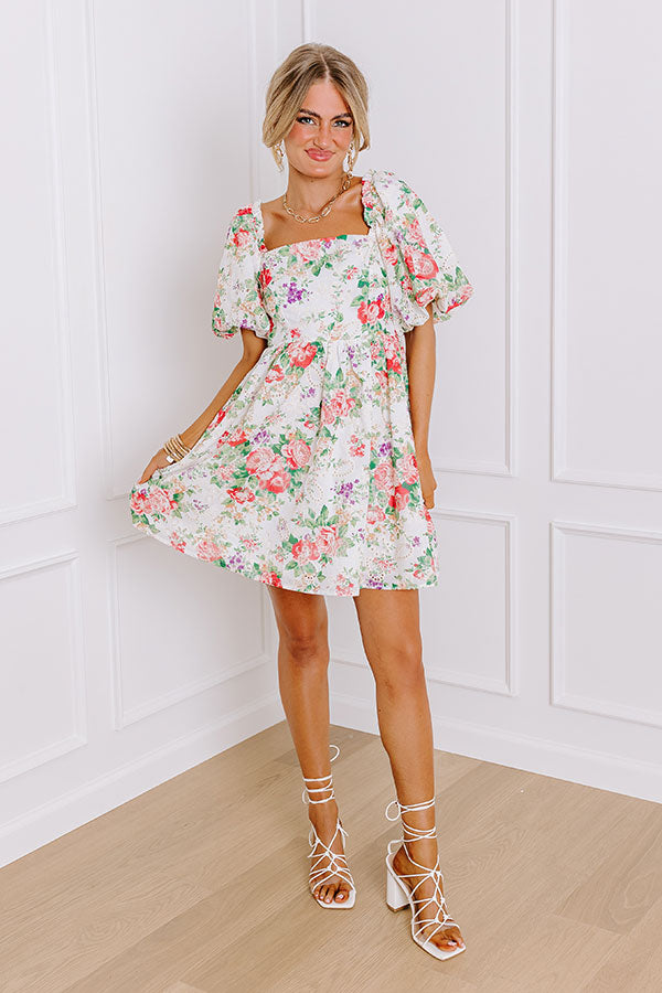 Garden Bliss Eyelet Mini Dress-Beginning Fashion