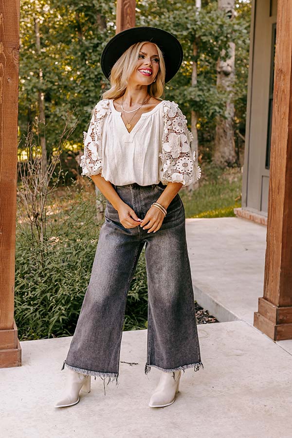 Boho Love Linen-Blend Shift Top in Light Oatmeal Curves-Beginning Fashion