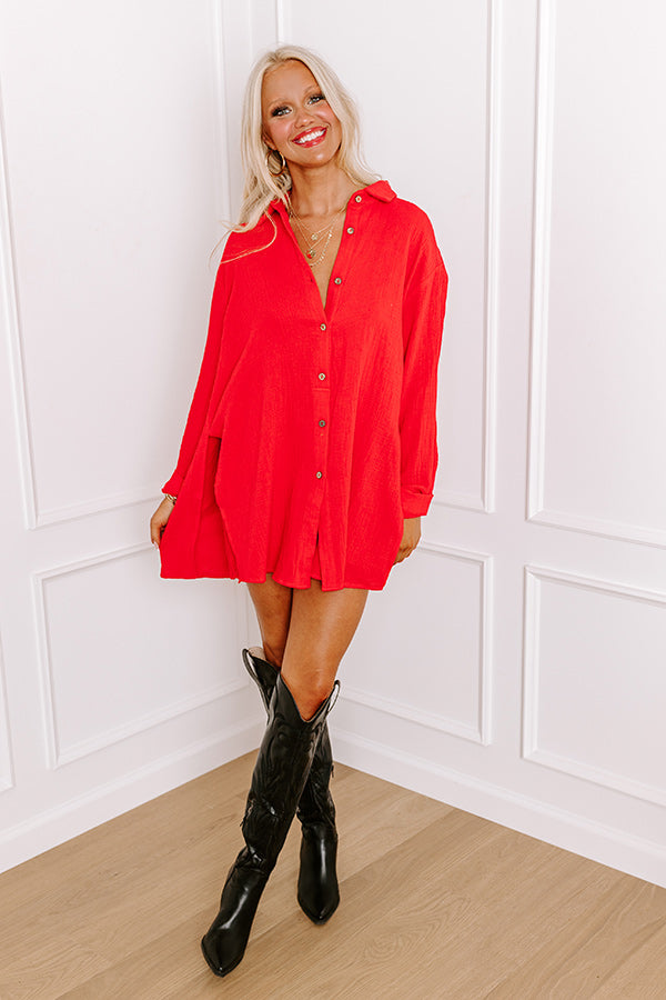 Breezy Chic Romper in Red-Beginning Fashion