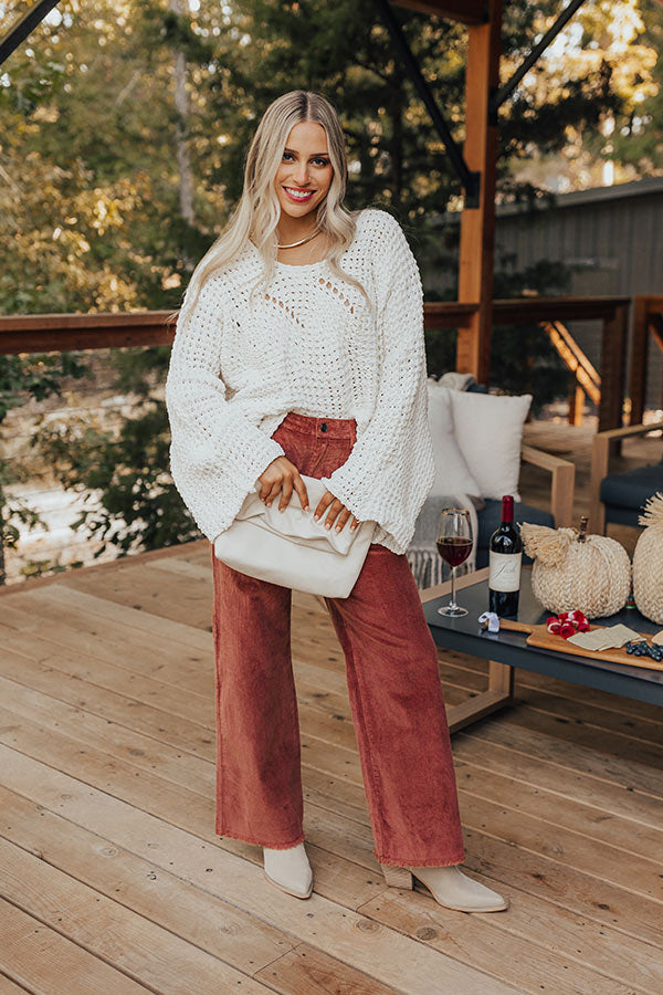 Harvest Season Knit Sweater in Ivory-Beginning Fashion