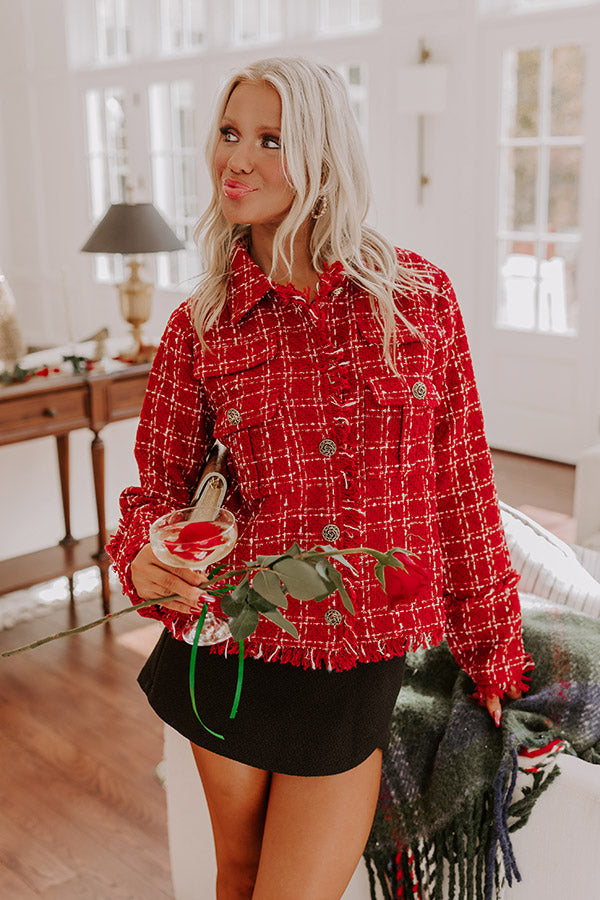 Ever So Posh Plaid Tweed Jacket-Beginning Fashion