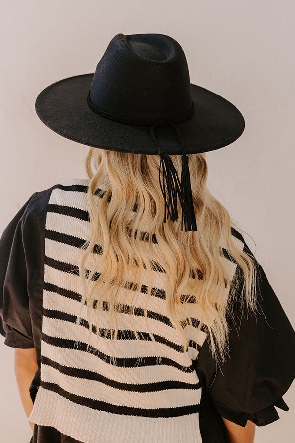 Chasing Sunsets Felt Fedora in Black-Beginning Fashion