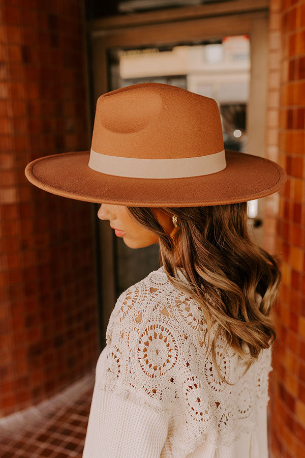 Fall Vibes Felt Fedora in Rust-Beginning Fashion