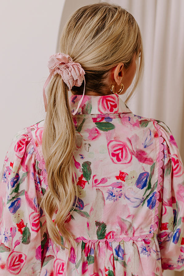Chic Mindset Scrunchie in Pink-Beginning Fashion