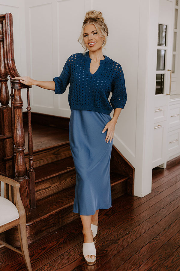 Bistro Cutie Satin Midi Dress Set-Beginning Fashion