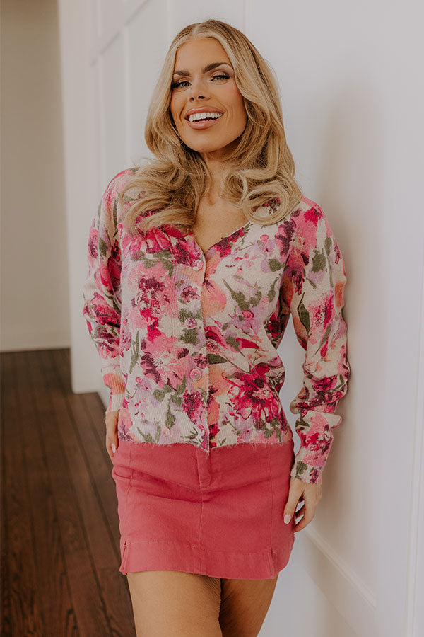 Full Bloom Knit Sweater Top-Beginning Fashion