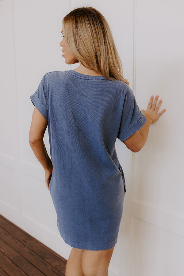 Cafe Meetup Vintage Wash T-Shirt Dress in Riverside-Beginning Fashion