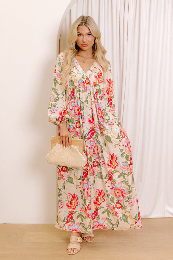 Hibiscus Daydream Maxi Dress-Beginning Fashion