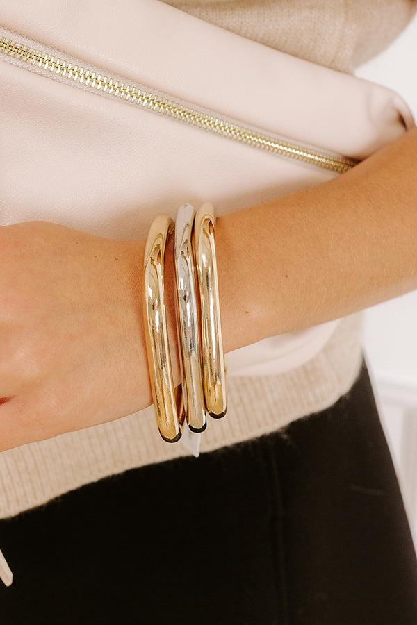 Charming Glance Bangle Bracelet Set-Beginning Fashion