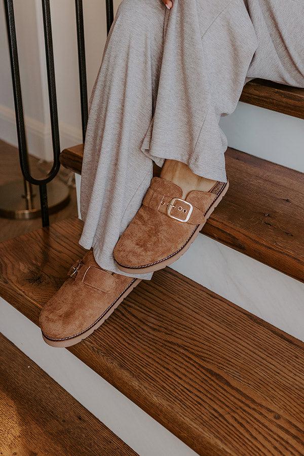 Day Dream Faux Suede Clogs-Beginning Fashion