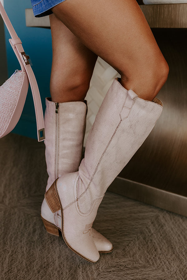 Hats Off Knee High Boot in Natural-Beginning Fashion