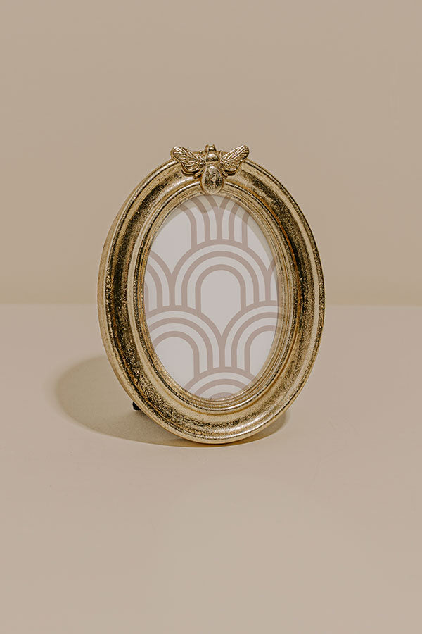 Bee Happy Mini Photo Frame in Oval-Beginning Fashion