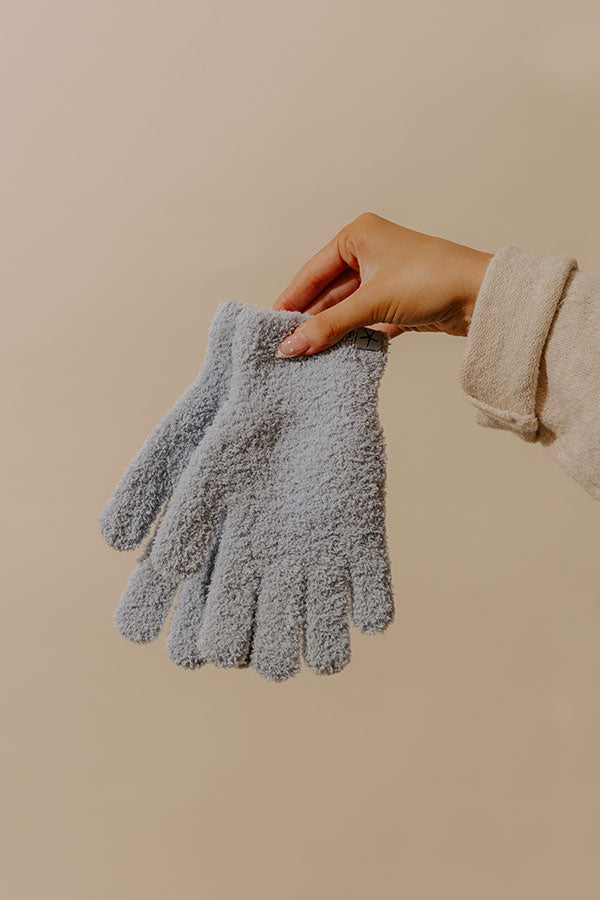 Barefoot Dreams CozyChic Gloves in Snow Drop-Beginning Fashion
