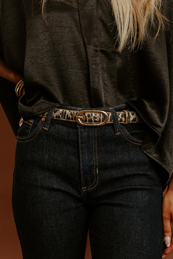 City Luxe Faux Leather Leopard Belt-Beginning Fashion