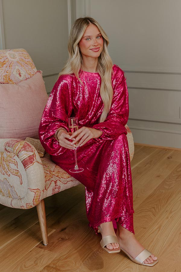 Bubbly Muse Sequin Midi Dress-Beginning Fashion