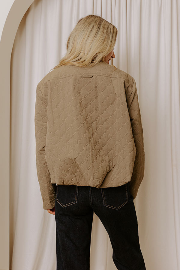 Evening Chill Quilted Jacket in Olive-Beginning Fashion