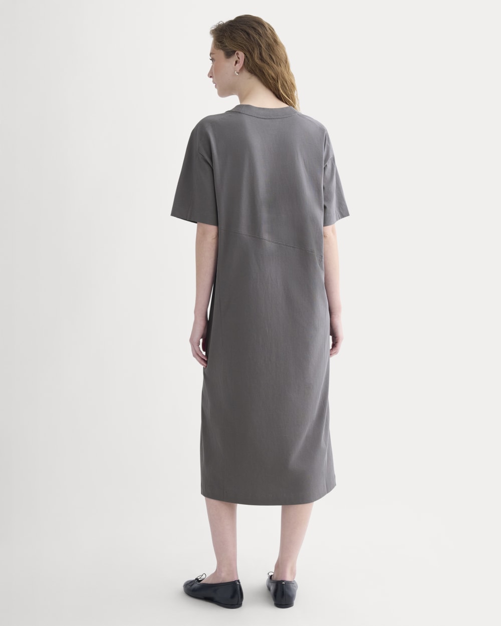 Weekend Tee Midi Dress | Charcoal Grey-styoma