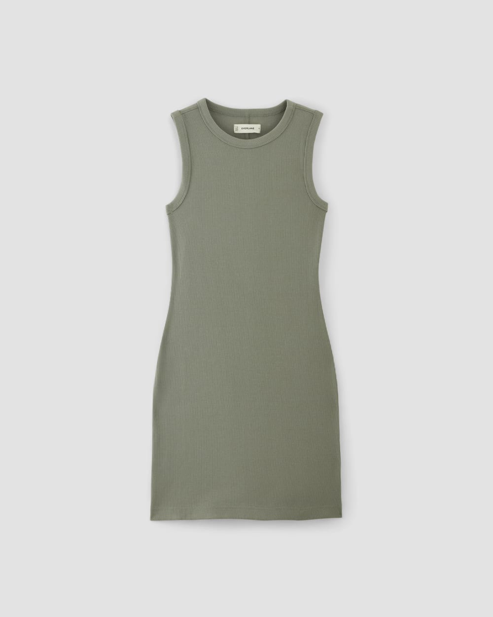 The Ribbed Mini Dress | Sage Green-styoma
